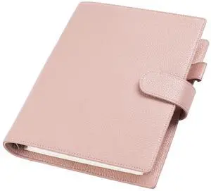 A5 Elite Rings Planner - Genuine Leather Binder Organizer without Big Back Pocket (Pebbled-Dusty Rose, 25mm Ring) A5 Elite Rings Planner - Genuine Leather Binder Organizer without Big Back Pocket (Pebbled-Dusty Rose, 25mm Ring)