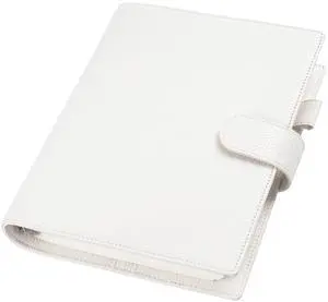 A5 Elite Rings Planner - Genuine Leather Binder Organizer without Big Back Pocket (Pebbled-Cream, 25mm Ring) A5 Elite Rings Planner - Genuine Leather Binder Organizer without Big Back Pocket (Pebbled-Cream, 25mm Ring)
