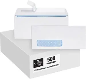 #10 Window Envelopes, Redi-Strip, White, 500 per box (69222), #10(4-1/8" x 9-1/2") (Pack of 5) #10 Window Envelopes, Redi-Strip, White, 500 per box (69222), #10(4-1/8" x 9-1/2") (Pack of 5)
