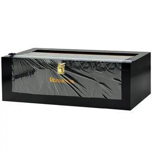 Black 18 Inch Commercial Plastic Wrap Dispenser with Cutter | Paper roll cutter for 3000ft food service film, 1000ft foil and compatible butcher, freezer or kraft paper; low-noise roller Black 18 Inch Commercial Plastic Wrap Dispenser with Cutter | Paper roll cutter for 3000ft food service film, 1000ft foil and compatible butcher, freezer or kraft paper; low-noise roller