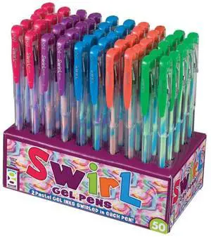 Raymond Multicolored Swirl Gel Pens (Pack of 600) Raymond Multicolored Swirl Gel Pens (Pack of 600)