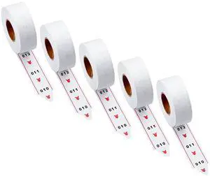 5 Rolls Take a Number Tickets 3000 Deli Numbers for K-T D80 Ticket Dispenser 3-Digit 000-999 White 5 Rolls Take a Number Tickets 3000 Deli Numbers for K-T D80 Ticket Dispenser 3-Digit 000-999 White