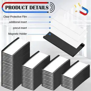 200 Pcs Magnetic Label Holders Bulk 4" x 2" C Channel Label Holder Magnetic Data Card Holders with 200 Pcs Clear Plastic Protectors 400 Pcs Paper Inserts for Name Tag File Cabinet Shelf 200 Pcs Magnetic Label Holders Bulk 4" x 2" C Channel Label Holder Magnetic Data Card Holders with 200 Pcs Clear Plastic Protectors 400 Pcs Paper Inserts for Name Tag File Cabinet Shelf