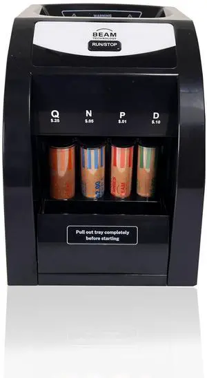 Automatic Coin Sorter, 1 Row with Quick-Access Lid, Patented Anti-Jam Technology, and Coin Wrapper Starter Pack Included (CSD-1000) Automatic Coin Sorter, 1 Row with Quick-Access Lid, Patented Anti-Jam Technology, and Coin Wrapper Starter Pack Included (CSD-1000)