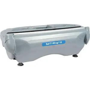 San Jamar Saf-T-Wrap Aluminum SW18 Foil and Plastic Wrap Dispenser with Cutter Cling Wrap with Slide Cutter for Commercial Kitchens, Bakeries, and Restaurants, Plastic, 18 Inches, Gray San Jamar Saf-T-Wrap Aluminum SW18 Foil and Plastic Wrap Dispenser with Cutter Cling Wrap with Slide Cutter for Commercial Kitchens, Bakeries, and Restaurants, Plastic, 18 Inches, Gray