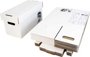 Durable Set of 10 - 7 inch Vinyl Record Storage Boxes - Sturdy Cardboard Construction with Removable Lid - Holds Up to 200 Records Each - Built Tough for Long-Term, Secure Archival Storage - #07BC09 Durable Set of 10 - 7 inch Vinyl Record Storage Boxes - Sturdy Cardboard Construction with Removable Lid - Holds Up to 200 Records Each - Built Tough for Long-Term, Secure Archival Storage - #07BC09