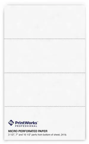 Professional 4 Part Legal Perforated Paper 8.5 x 14 - Perfect For Statement Use - Made in the USA - 2500 Sheets - 24 lb - Printer Compatible - White (04177) Professional 4 Part Legal Perforated Paper 8.5 x 14 - Perfect For Statement Use - Made in the USA - 2500 Sheets - 24 lb - Printer Compatible - White (04177)