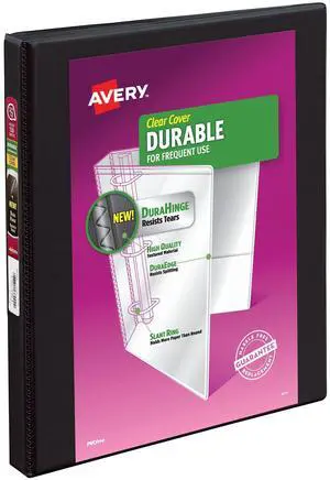 Durable View 3 Ring Binder, 1/2 Inch Slant Rings, 12 Black Binders (17001) Durable View 3 Ring Binder, 1/2 Inch Slant Rings, 12 Black Binders (17001)