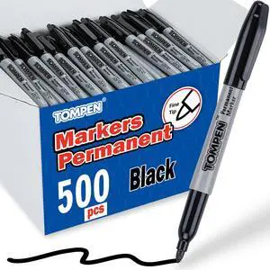Black Permanent Markers Bulk Fine Tip 500 Pack,Use for Halloween,Waterproof Permanent Marker Pens with Quick Drying on Wood,Plastic,Paper,Metal,Mirror for Office School Classroom Home Black Permanent Markers Bulk Fine Tip 500 Pack,Use for Halloween,Waterproof Permanent Marker Pens with Quick Drying on Wood,Plastic,Paper,Metal,Mirror for Office School Classroom Home