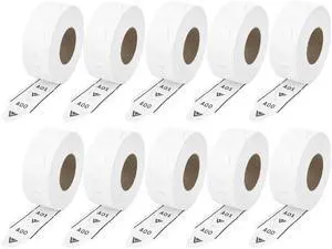 10 Rolls of 2-Digit White Take a Number Tickets for D80 Ticket Dispenser - 2000 tickets / roll 10 Rolls of 2-Digit White Take a Number Tickets for D80 Ticket Dispenser - 2000 tickets / roll