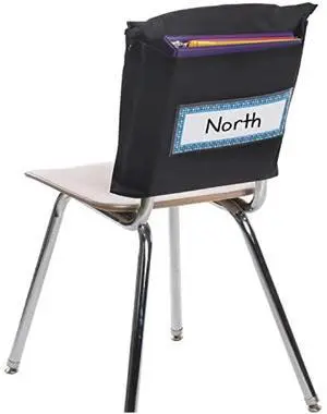Store More Deep-Pocket Chair Pockets, 6-Pack, Black | Chairback Storage Organizer for Students, Classroom Chairs and Seat Organization Store More Deep-Pocket Chair Pockets, 6-Pack, Black | Chairback Storage Organizer for Students, Classroom Chairs and Seat Organization