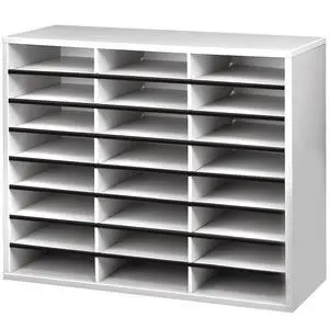 25041 Literature Organizer - 24 Compartment, Letter, Dove Gray 25041 Literature Organizer - 24 Compartment, Letter, Dove Gray