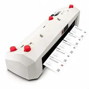 110V Electric Business Card Cutter for 3.5"x2.1" Cards | Automatic Cardboard Cutting Machine, Card Slitter, Suitable for Office & Print Shop Use 110V Electric Business Card Cutter for 3.5"x2.1" Cards | Automatic Cardboard Cutting Machine, Card Slitter, Suitable for Office & Print Shop Use