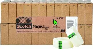 Magic Greener Tape, 24 Rolls, Numerous Applications, Invisible, Engineered for Repairing, 3/4 x 900 Inches, Boxed (Pack of 6) Magic Greener Tape, 24 Rolls, Numerous Applications, Invisible, Engineered for Repairing, 3/4 x 900 Inches, Boxed (Pack of 6)