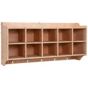 Cubby Storage Organizer Cubes, Daycare Shelves with 10 Cubbies Shoe Layer with Hooks and Shelf, Hanging Wall Mount, Furniture for Kids Toys, Classroom, 47Inch Width Cubby Storage Organizer Cubes, Daycare Shelves with 10 Cubbies Shoe Layer with Hooks and Shelf, Hanging Wall Mount, Furniture for Kids Toys, Classroom, 47Inch Width