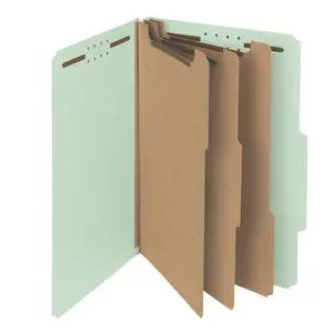 100% Recycled Pressboard Classification File Folder, 3 Dividers, 3" Expansion, Legal Size, Gray/Green, 10 per Box (19093) 100% Recycled Pressboard Classification File Folder, 3 Dividers, 3" Expansion, Legal Size, Gray/Green, 10 per Box (19093)