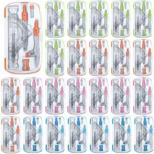 24 Sets Math Geometry Kit for Students 10 Pcs Compass Geometry Tools Set Includes Rulers Protractor Compass Eraser Pencil Sharpener Lead Refills Pencil (Multi Color) 24 Sets Math Geometry Kit for Students 10 Pcs Compass Geometry Tools Set Includes Rulers Protractor Compass Eraser Pencil Sharpener Lead Refills Pencil (Multi Color)