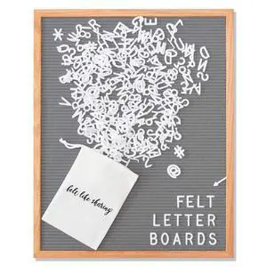 Letter Board (Gray Felt - 16x20) Changeable Message Board with 3 Sets of Felt Board Letters for Home, Office & Aesthetic Room Decor Wall Letterboard Signs In Oak Frame Letter Board (Gray Felt - 16x20) Changeable Message Board with 3 Sets of Felt Board Letters for Home, Office & Aesthetic Room Decor Wall Letterboard Signs In Oak Frame