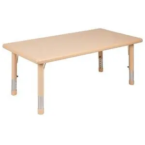 Wren 24"W x 48"L Rectangular Natural Plastic Height Adjustable Activity Table Wren 24"W x 48"L Rectangular Natural Plastic Height Adjustable Activity Table