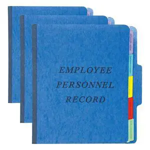 Vertical Personnel Folders, 1/3 Cut, Top Tab, Letter, Blue, 10 Per Box,(SER-1-BL) (Pack of 3) Vertical Personnel Folders, 1/3 Cut, Top Tab, Letter, Blue, 10 Per Box,(SER-1-BL) (Pack of 3)