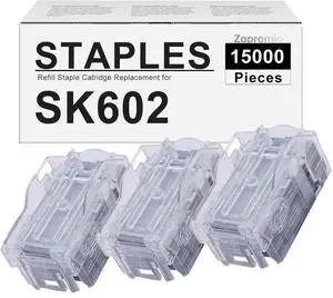 3-Pack SK602 Staple Cartridge Compatible with Konica Minolta 14YK SK-602 | SK602 Stacker Staples Cartridges Refills (3 Cartridges X 5,000 Staples Each) 3-Pack SK602 Staple Cartridge Compatible with Konica Minolta 14YK SK-602 | SK602 Stacker Staples Cartridges Refills (3 Cartridges X 5,000 Staples Each)