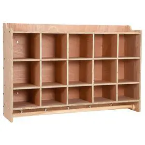 Cubby Storage Organizer Cubes, Daycare Shelves with 15 Cubbies Shoe Layer with Hooks and Shelf, Hanging Wall Mount, Furniture for Kids Toys, Classroom, 47Inch Width, Natural Retro Cubby Storage Organizer Cubes, Daycare Shelves with 15 Cubbies Shoe Layer with Hooks and Shelf, Hanging Wall Mount, Furniture for Kids Toys, Classroom, 47Inch Width, Natural Retro