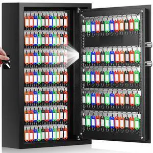 144 Keys Anti-Theft Fireproof Key Cabinet Wall Mount with Combination Lock | Key Tags Included, Key Slots, Adjustable Key Organizer, External Battery Box, for Home Office Hotel Garage Rental Business 144 Keys Anti-Theft Fireproof Key Cabinet Wall Mount with Combination Lock | Key Tags Included, Key Slots, Adjustable Key Organizer, External Battery Box, for Home Office Hotel Garage Rental Business