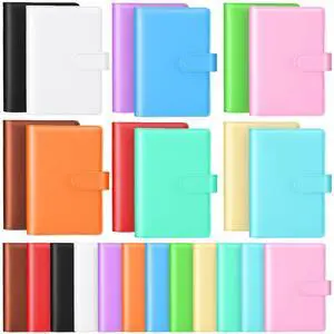 24 Pcs 24 Pack A6 Binder Bulk, PU Leather 6 Ring Binder Covers with Magnetic Buckle, Refillable A6 Budget Binders Covers for Classroom, Back to School Gifts and Group Supplies 24 Pcs 24 Pack A6 Binder Bulk, PU Leather 6 Ring Binder Covers with Magnetic Buckle, Refillable A6 Budget Binders Covers for Classroom, Back to School Gifts and Group Supplies
