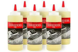 Shredder Oil Reduces Friction and Optimizes Performance in Paper Shredders, For Use In All Shredders, 6 - 12 oz. Bottles Shredder Oil Reduces Friction and Optimizes Performance in Paper Shredders, For Use In All Shredders, 6 - 12 oz. Bottles