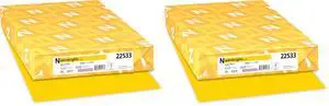 Paper 22533 Color Paper, 24lb, 11 x 17, Solar Yellow, 500 Sheets (Pack of 2) Paper 22533 Color Paper, 24lb, 11 x 17, Solar Yellow, 500 Sheets (Pack of 2)