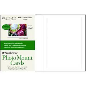 Photo Mount Cards, White with Classic Border, 5x6.875 inches, 100 Pack, Envelopes Included - Blank Greeting Cards for Weddings, Events, Birthdays Photo Mount Cards, White with Classic Border, 5x6.875 inches, 100 Pack, Envelopes Included - Blank Greeting Cards for Weddings, Events, Birthdays