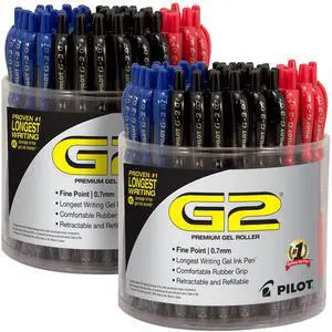 G2 Premium Gel Roller Pens, Bold Point, Gel Ink Pens, 1 mm, Pack of 144, Black, Blue, Red - Ideal for School, Journaling & Office Writing G2 Premium Gel Roller Pens, Bold Point, Gel Ink Pens, 1 mm, Pack of 144, Black, Blue, Red - Ideal for School, Journaling & Office Writing
