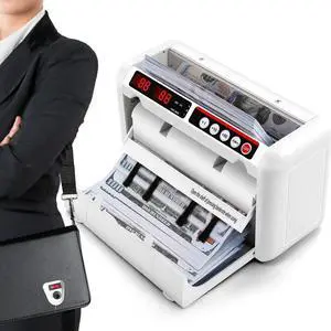 Battery Operated Bill Counter Machine, Portable Rechargeable Money Counter with UV MG Detection, 800pcs/min Counting Speed, Take Anywhere with A Backpack for Multi-Currency Or Tickets Battery Operated Bill Counter Machine, Portable Rechargeable Money Counter with UV MG Detection, 800pcs/min Counting Speed, Take Anywhere with A Backpack for Multi-Currency Or Tickets