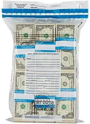 Ultima Blue Dual Pocket Clear Deposit Bags 12W x 16H Pack of 100 Tamper Evident Captive Flap Closure Ultima Blue Dual Pocket Clear Deposit Bags 12W x 16H Pack of 100 Tamper Evident Captive Flap Closure