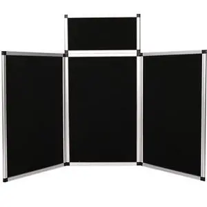 3+1 Panel Trade Show Presentation Board 70.8 x 35.4 Black Trifold Poster Board Folding Exhibition Display Boards Double Sided Tabletop Display with Storage Bag Hook & Loop-Receptive Fabric 3+1 Panel Trade Show Presentation Board 70.8 x 35.4 Black Trifold Poster Board Folding Exhibition Display Boards Double Sided Tabletop Display with Storage Bag Hook & Loop-Receptive Fabric