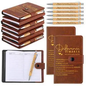 30 Sets Difference Maker Appreciation Gifts for Men Inspirational A5 Leather Notebooks with Pens Employee Thank You Gifts for Men Women Coworker Nurse Teacher Back to School (Brown) 30 Sets Difference Maker Appreciation Gifts for Men Inspirational A5 Leather Notebooks with Pens Employee Thank You Gifts for Men Women Coworker Nurse Teacher Back to School (Brown)