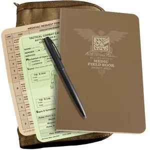 All-Weather 5.75 x 8.5 Soft Bound Medic Notebook Kit, Prolonged Casualty Care Medic Kit (No. 980T-MED-KITL) All-Weather 5.75 x 8.5 Soft Bound Medic Notebook Kit, Prolonged Casualty Care Medic Kit (No. 980T-MED-KITL)