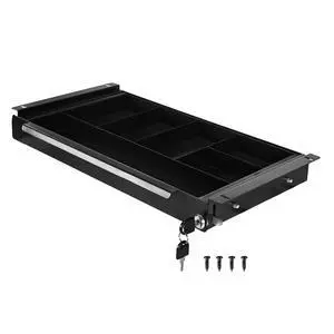 18.8 inch Under Desk Pull-Out Drawer with Lock | Sliding Metal Pencil Drawer for Home Office Standing Desk, Top Mounting 18.8 inch Under Desk Pull-Out Drawer with Lock | Sliding Metal Pencil Drawer for Home Office Standing Desk, Top Mounting