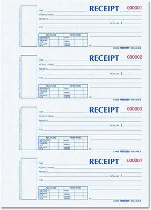Receipt Book, Hard Cover, Carbonless Duplicate Forms, 11" x 7.75", 300 Numbered Sets (S1654N-CR) (S1654NCR) (Pack of 5) Receipt Book, Hard Cover, Carbonless Duplicate Forms, 11" x 7.75", 300 Numbered Sets (S1654N-CR) (S1654NCR) (Pack of 5)