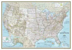 National Geographic United States Wall Map Classic Enlarged - Laminated (69.25 x 48 inches) (National Geographic Reference Map) National Geographic United States Wall Map Classic Enlarged - Laminated (69.25 x 48 inches) (National Geographic Reference Map)