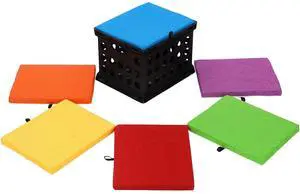6 Pcs Crate Seat Cushions for Classroom 1.18" Thick Squares Wooden Foam Cushions Alternative Classroom Seating Suitable for 17.25'' x 14.25'' Plastic Storage Crate Seat(Vibrant Color) 6 Pcs Crate Seat Cushions for Classroom 1.18" Thick Squares Wooden Foam Cushions Alternative Classroom Seating Suitable for 17.25'' x 14.25'' Plastic Storage Crate Seat(Vibrant Color)