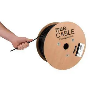 TRUE CABLE Cat5e Direct Burial Bulk Ethernet Cable, Unshielded U/UTP, 1000ft, Black, Waterproof, Outdoor OSP Jacket, 24AWG Solid Bare Copper, 350MHz, PoE++ 100W TRUE CABLE Cat5e Direct Burial Bulk Ethernet Cable, Unshielded U/UTP, 1000ft, Black, Waterproof, Outdoor OSP Jacket, 24AWG Solid Bare Copper, 350MHz, PoE++ 100W