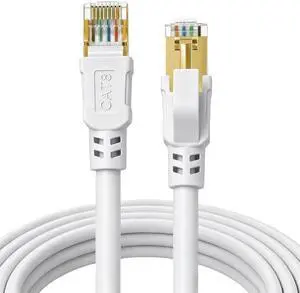 DDMALL CAT 8 Ethernet Cable 65ft, Indoor & Outdoor, High Speed 40Gbps 2000MHz F/FTP Internet Network Cable with Gold Plated RJ45 Connector for Gaming, Router, PC, Heavy Duty, Weatherproof(65ft White) DDMALL CAT 8 Ethernet Cable 65ft, Indoor & Outdoor, High Speed 40Gbps 2000MHz F/FTP Internet Network Cable with Gold Plated RJ45 Connector for Gaming, Router, PC, Heavy Duty, Weatherproof(65ft White)