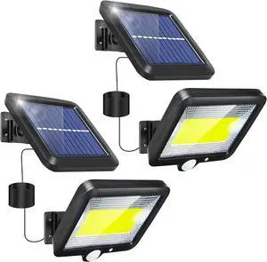 Solar Flood Lights Outdoor 2 Pack LED Motion Sensor Solar Powered Waterproof with 3 Lighting Modes 16.4Ft Cable for Garden Patio Path Yard Garage Indoor Solar Flood Lights Outdoor 2 Pack LED Motion Sensor Solar Powered Waterproof with 3 Lighting Modes 16.4Ft Cable for Garden Patio Path Yard Garage Indoor