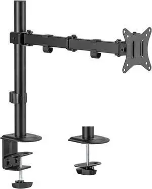 Mount-It! Single Monitor Arm Desk Mount for 17-32 Inch Screens, Black | Full motion arm with tilt, swivel & rotate, VESA compatible, clamp or grommet base. Mount-It! Single Monitor Arm Desk Mount for 17-32 Inch Screens, Black | Full motion arm with tilt, swivel & rotate, VESA compatible, clamp or grommet base.