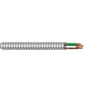Woods 68582621 25 ft. 14-3 Solid CU Armorlite Metal-Clad Cable; Aluminum Woods 68582621 25 ft. 14-3 Solid CU Armorlite Metal-Clad Cable; Aluminum