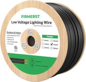 FIRMERST 14/2 Low Voltage Landscape Wire Outdoor Lighting Cable 500 Feet FIRMERST 14/2 Low Voltage Landscape Wire Outdoor Lighting Cable 500 Feet