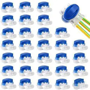 GWHOLE 30pcs 3-Way Waterproof Wire Connectors for 22-14AWG Cables | Electrical IDC 314-BOX, Self-Stripping, Quick Splice Repair, For Robotic Lawn Mower, Irrigation, Landscape Lighting GWHOLE 30pcs 3-Way Waterproof Wire Connectors for 22-14AWG Cables | Electrical IDC 314-BOX, Self-Stripping, Quick Splice Repair, For Robotic Lawn Mower, Irrigation, Landscape Lighting