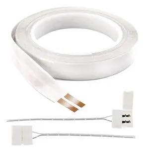 FRANKEVER 50ft 24-Gauge Hidden Super Flat Audio Cable with 2 Converters | Suitable for Audio Wire, LED Lighting Connection and Other Low Voltage Appliance Connection FRANKEVER 50ft 24-Gauge Hidden Super Flat Audio Cable with 2 Converters | Suitable for Audio Wire, LED Lighting Connection and Other Low Voltage Appliance Connection