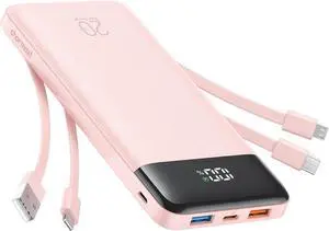 charmast Portable Charger Built-in Cables, 20000mAh Power Bank 6-Output | Travel Fast Charging Battery Pack for iPhone 17/16/15 Samsung Android, Flight-Approved, Multi-Device, USB-C & USB-A, LED % charmast Portable Charger Built-in Cables, 20000mAh Power Bank 6-Output | Travel Fast Charging Battery Pack for iPhone 17/16/15 Samsung Android, Flight-Approved, Multi-Device, USB-C & USB-A, LED %